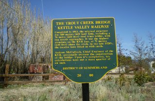 Some history on the bridge, Kettle Valley Railway Penticton to Summerland, 2011-05.